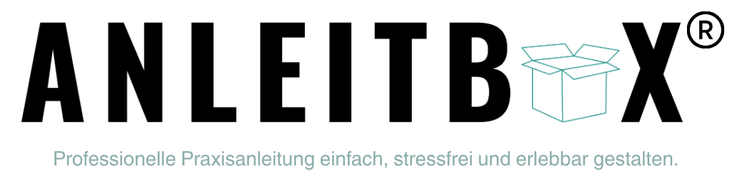 Anleitbox Logo – Das strukturierte Lehr- und Organisationssystem für die Praxisanleitung in der Pflege und anderen Gesundheitsfachberufen.