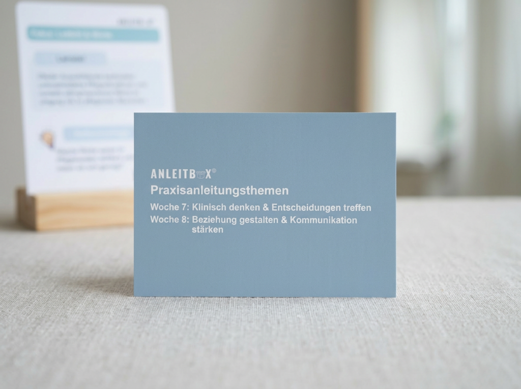 Anleitbox 10 Wochenplan für 10% Praxisanleitung